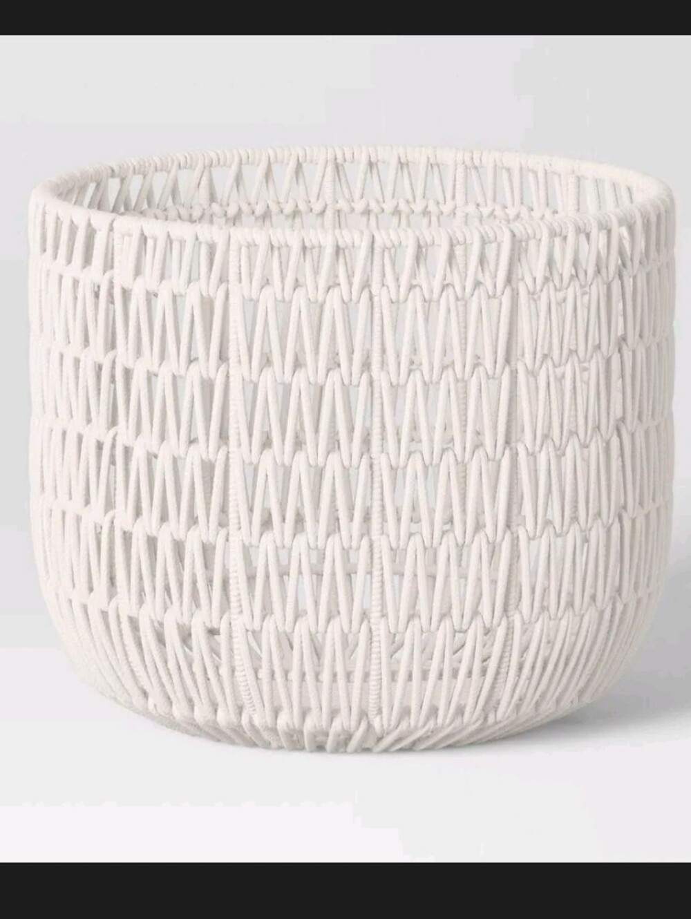 Woven Rope Basket Cream Threshold